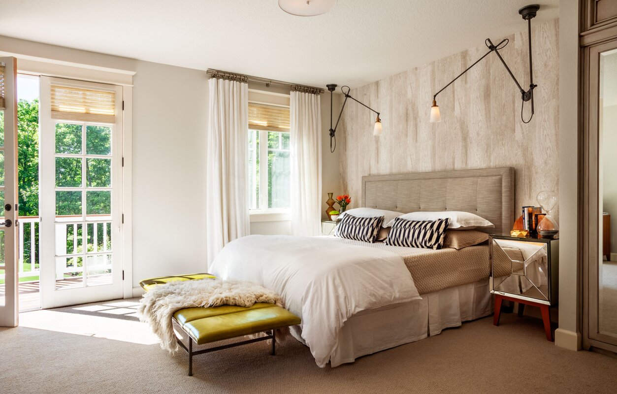 decorating with wallpaper in the master bedroom