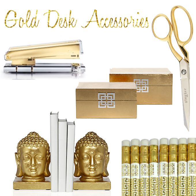 Gold Desk Accessories 