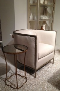Leather and bamboo chair by Bernhardt HPMKT SS SN