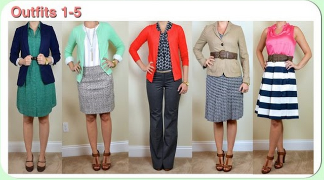 The Spring Business Casual Capsule -  Outfits 1-5