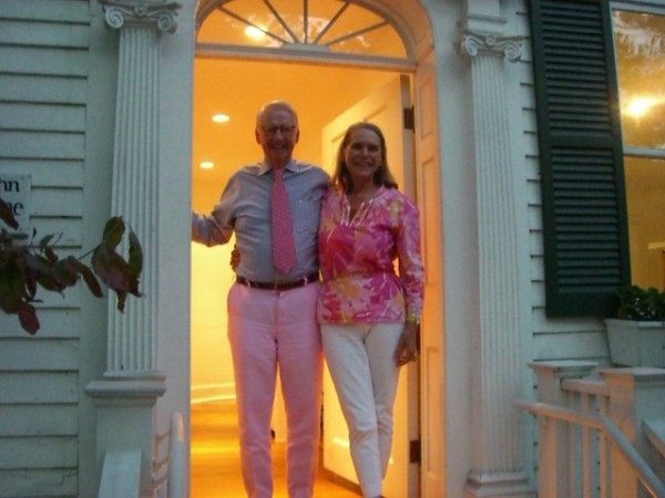 Alexandra & Peter at Connecticut doorway