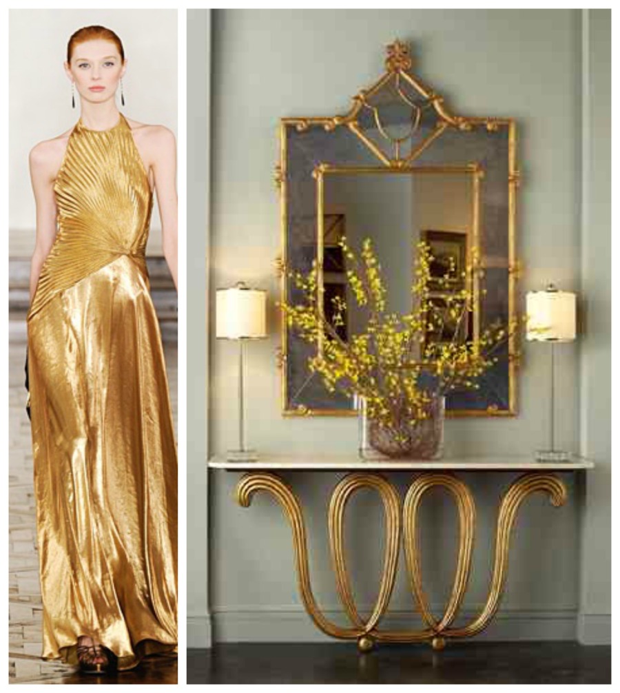 Gilded Flutes & Pleats Collage - F&D for John Richard - Hadley Court Blog - by Lynda Quintero-Davids