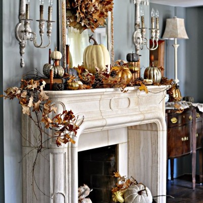Inspiring Ideas For Fall Fireplace Mantel Decor!