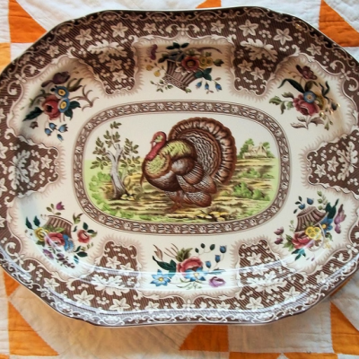 Collecting: Turkey Transferware Platters For Thanksgiving