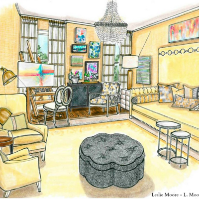 Beautiful Renderings From The Junior League of High Point Designer Showhouse!