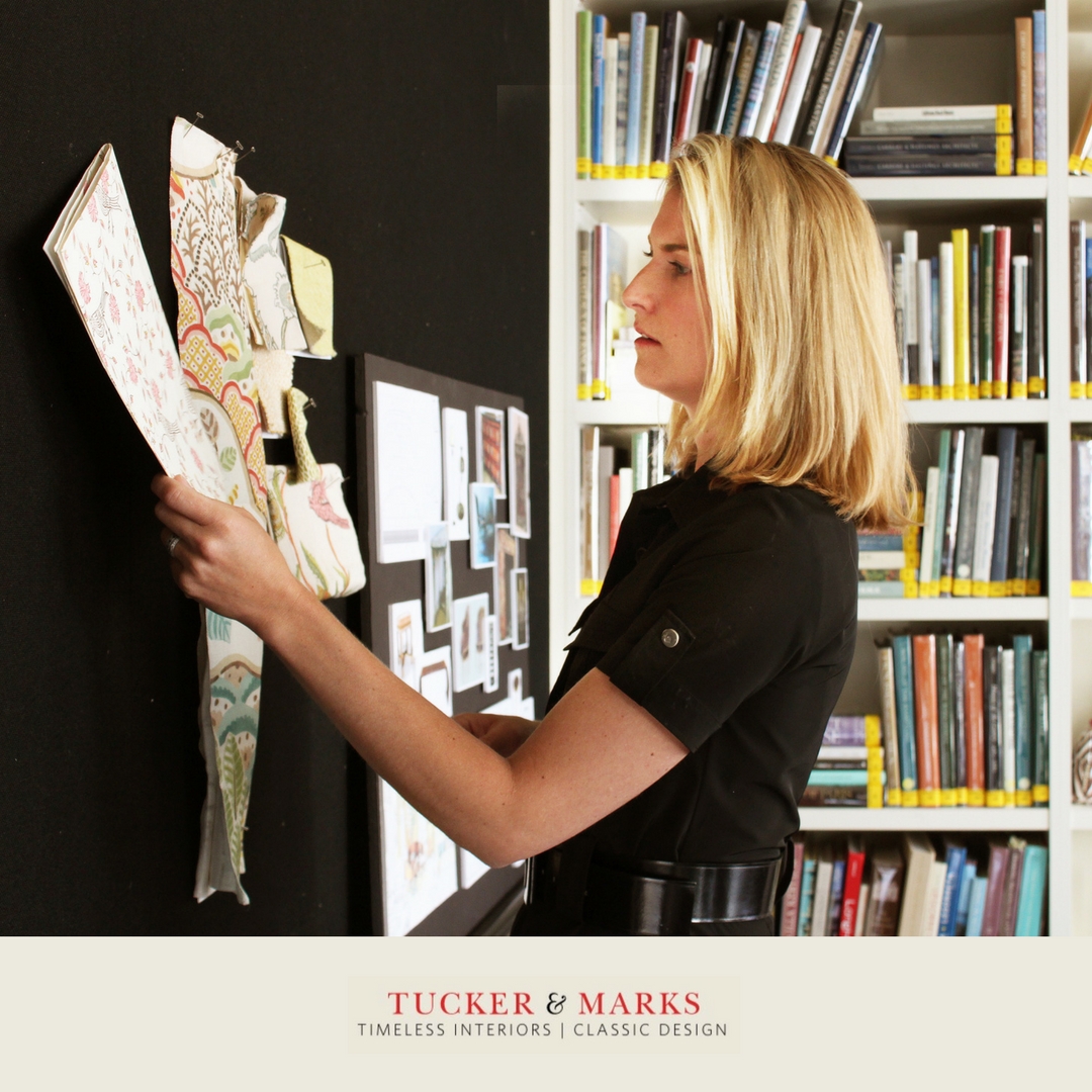 A designer in the San Francisco offices of Suzanne Tucker of Tucker and Marks prepares a presentation. 