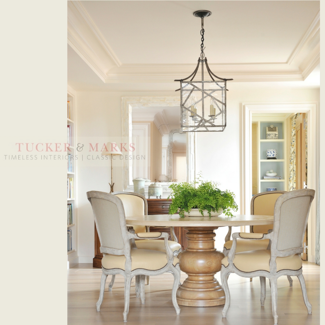  An elegant, light filled dining room design by Suzanne Tucker of Tucker and Marks