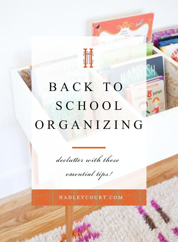 back to school organizing 