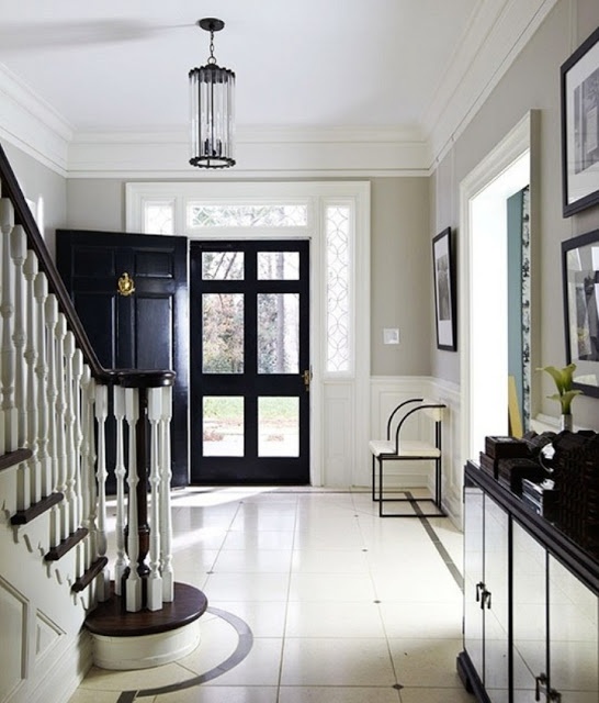 A black door is bold and classy