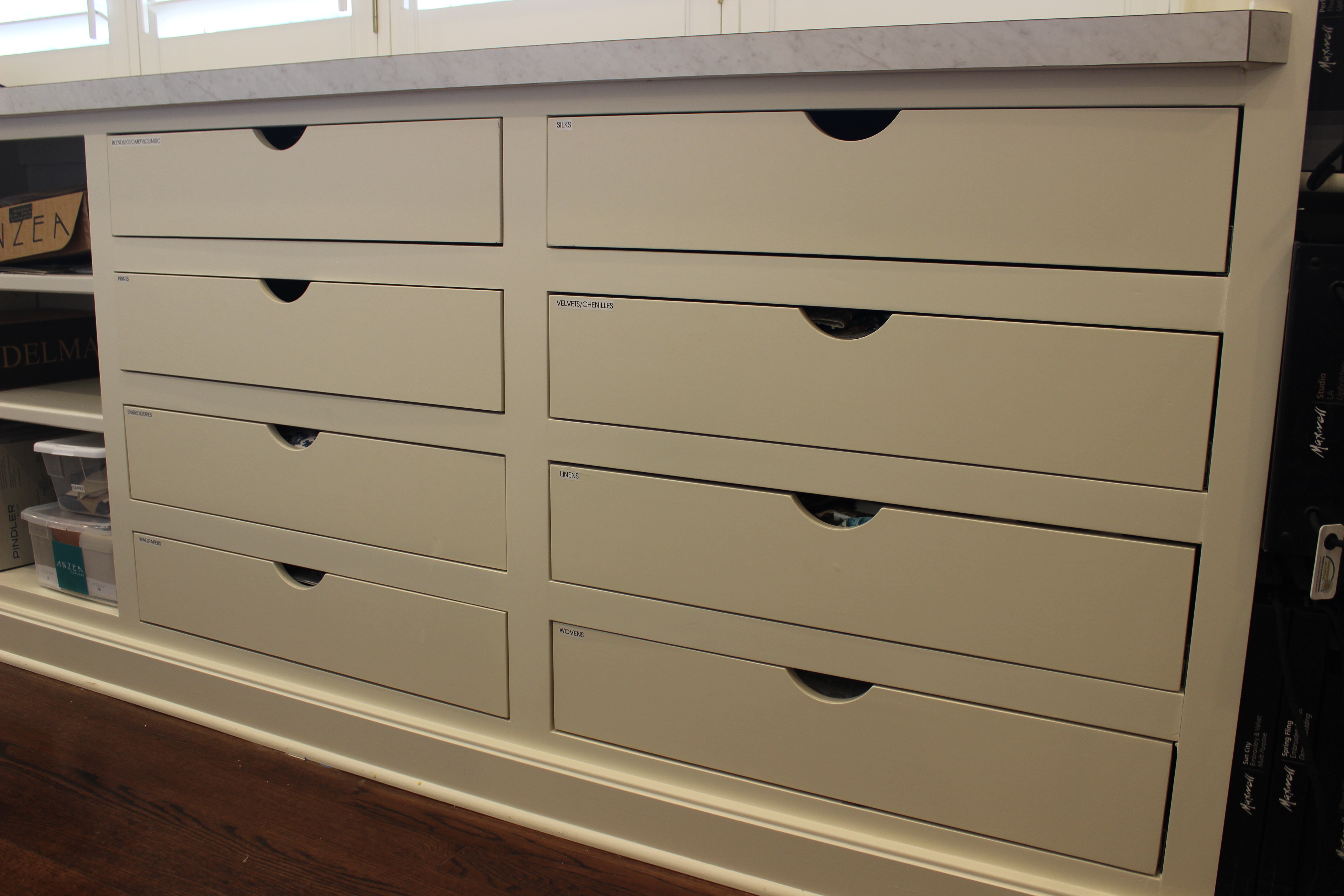 Leslie Hendrix Wood Interiors Office - Library Drawers