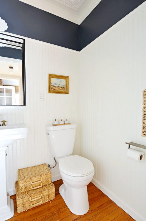 retro modern beadboard bathrooms