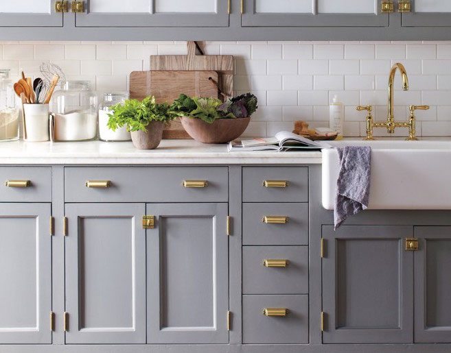 8 Gold Hardware Ideas for Kitchens and Baths | Hadley Court - Interior